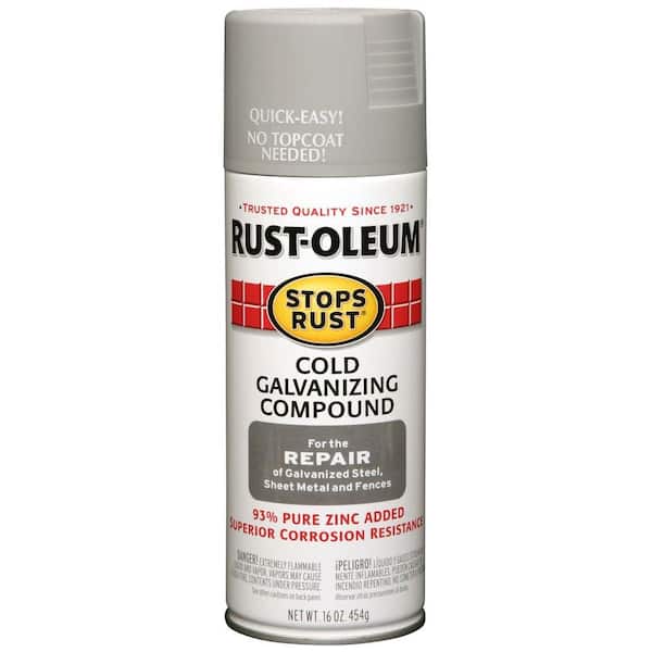 Tru-Galv® Silver Galvanizing Compound, Bulk Paint, 8 Oz. Can, Brush-In-Lid