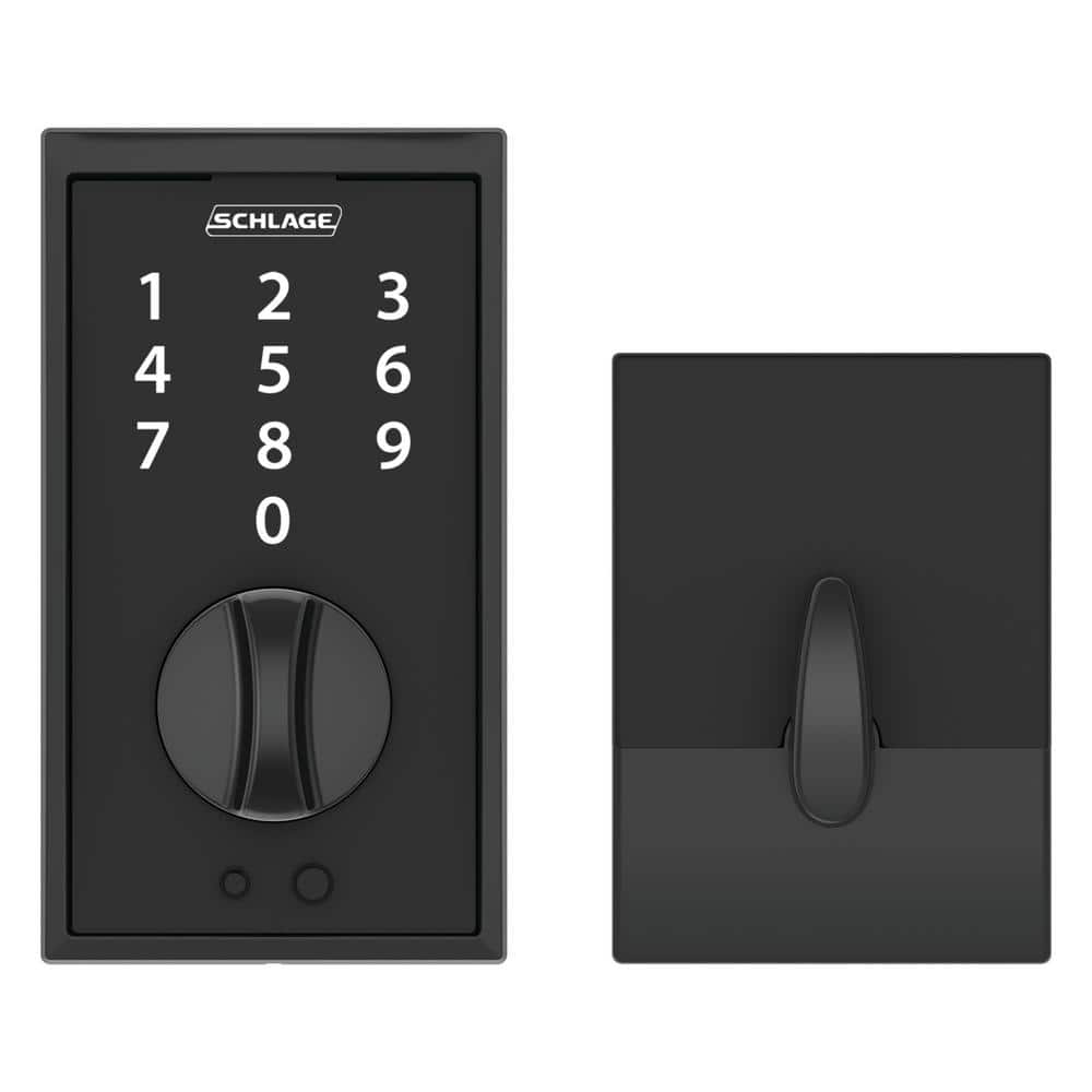 Matte Black Electronic Touchscreen Deadbolt with Keypad