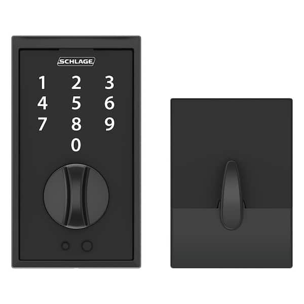 Century Matte Black Touch Electronic Door Lock Deadbolt