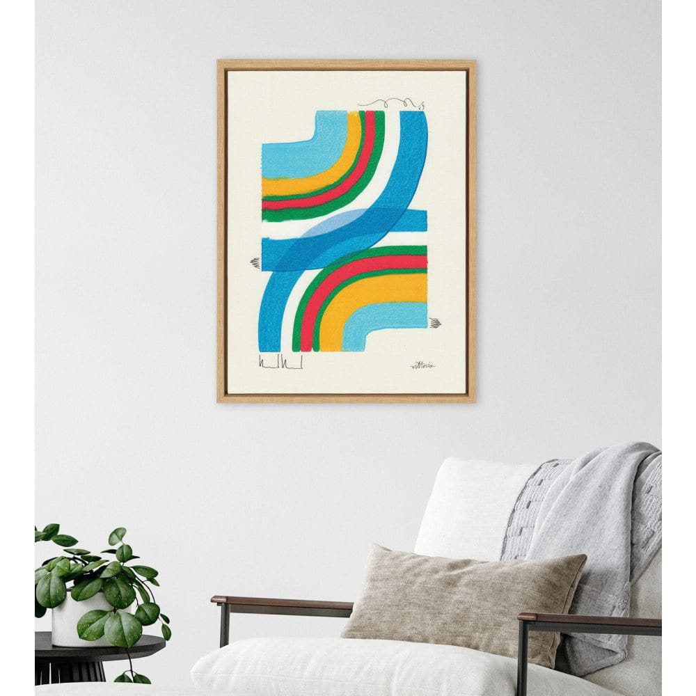 Amber Vittoria Colorful Geometric Abstract Canvas Art, 18x24