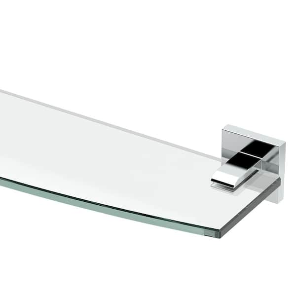 Elevate 20 in. W Glass Shelf in Chrome