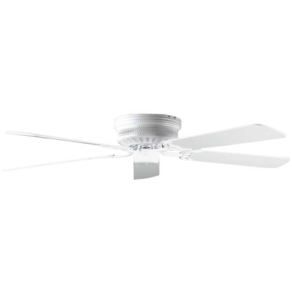 Indoor White Ceiling Fan 52hug5wh, Best Ceiling Hugger Fans With Lights