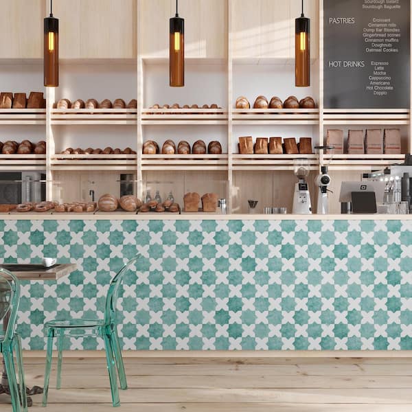 Siena Green 5.35 in. x 5.35 in. Matte Ceramic Star-Shaped Wall and Floor Tile (5.37 sq. ft./case) (27-pack)