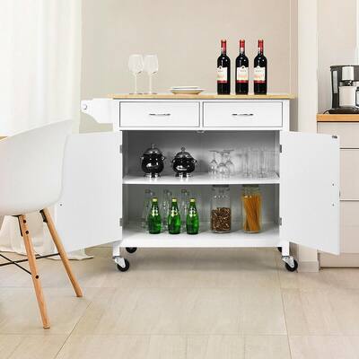 Costway Kitchen Carts Carts Utility Tables The Home Depot