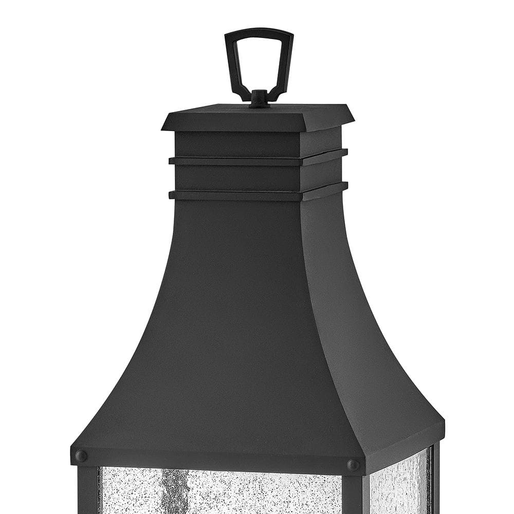 Museum Black Aluminum 3-Light Outdoor Pier Mount Lantern