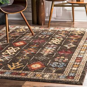 Wilma Transitional Tribal Brown 8 ft. x 10 ft. Area Rug
