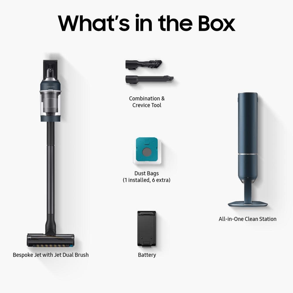 Midnight Blue Cordless Stick Vacuum with HEPA Filter