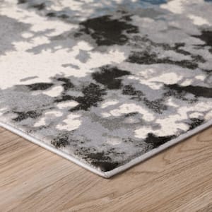 Apollo Grey 5 ft.1 in. x 7 ft.5 in. Abstract Polypropylene Area Rug