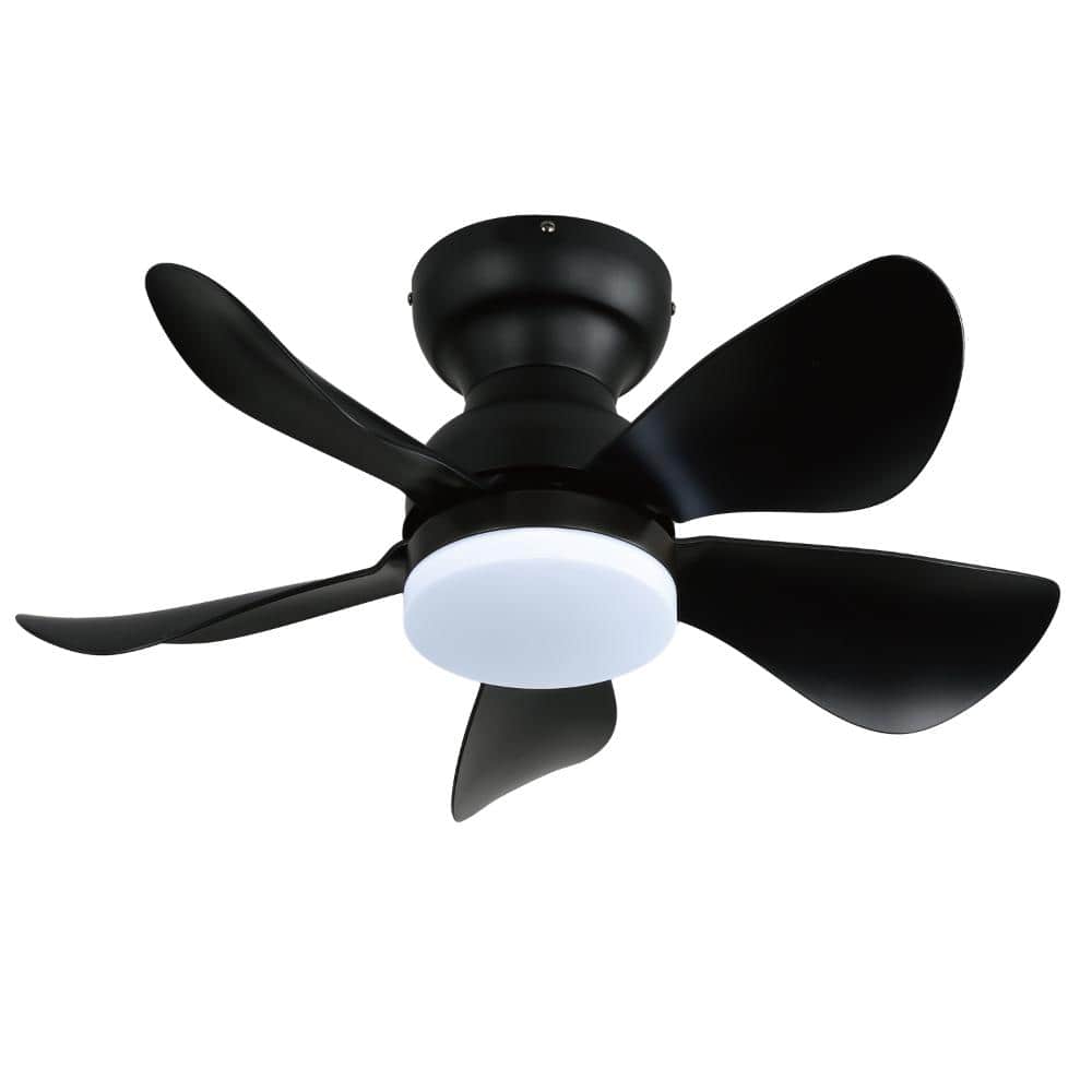30 in. Black Modern Indoor Ceiling Fan with Integrated LED Light, 5 ABS Blades, Remote Control, DC Motor price history on PriceWatchPro