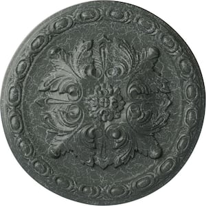 11-3/4" x 3/8" Stockport Urethane Ceiling Medallion, Athenian Green Crackle