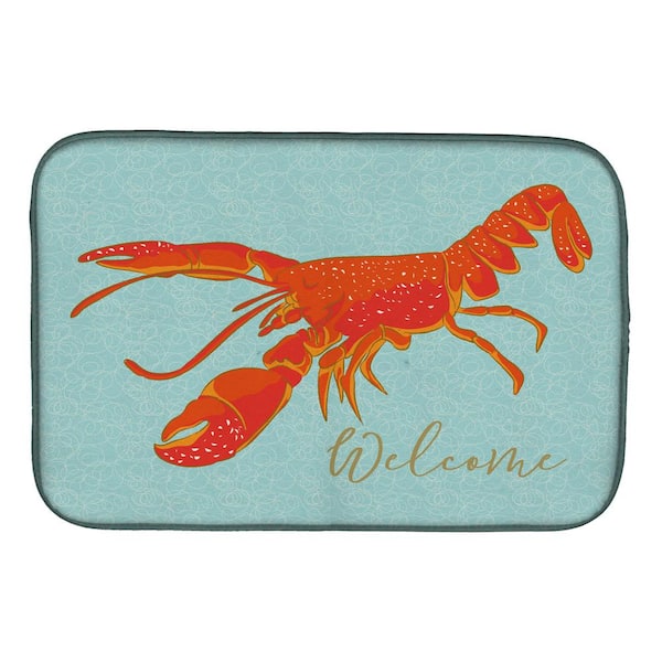 Caroline's Treasures 14 in. x 21 in. Welcome to the Cabin Dish Drying Mat  SB3081DDM - The Home Depot