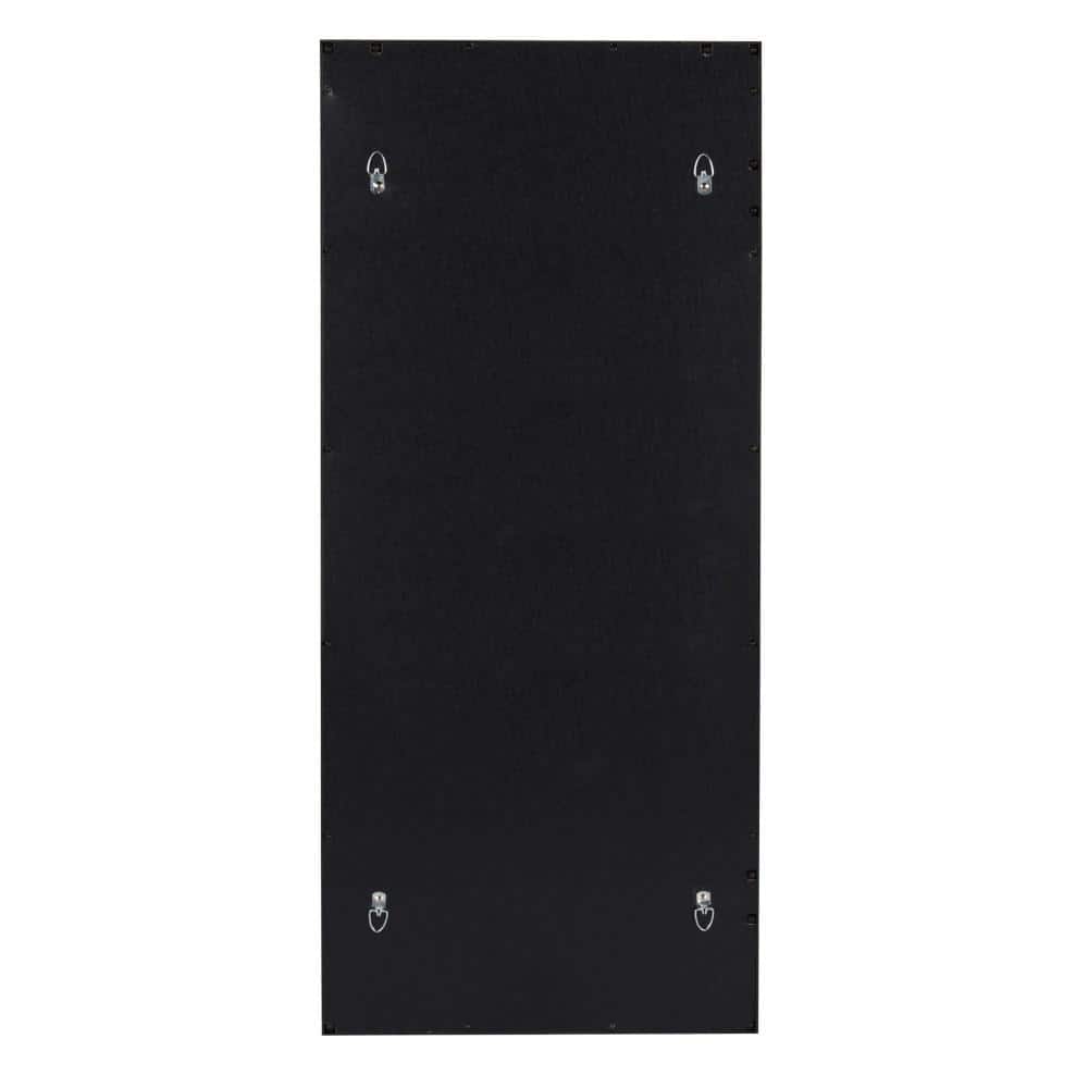 Cassat Contemporary Black Windowpane Full-Length Wall Mirror
