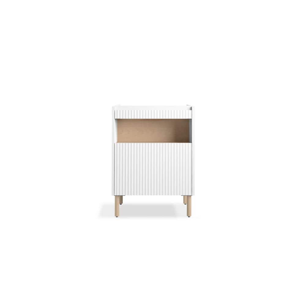 White 22-3/4" Wall-Hung Bathroom Vanity Cabinet