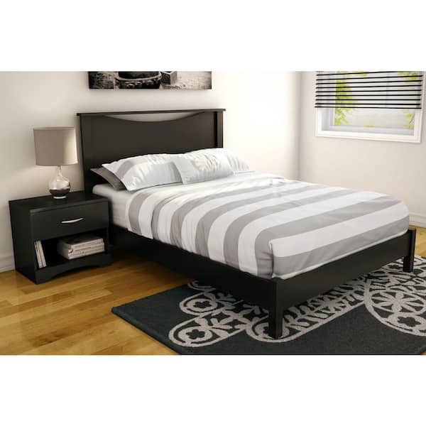 South Shore Step One Full-Size Headboard in Pure Black