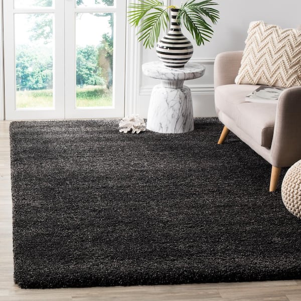 Milan Shag 6 ft. x 9 ft. Dark Gray Solid Area Rug