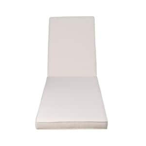 Beige 22.05 x 74.41 Outdoor Lounge Chair Cushion Replacement Patio Furniture Seat Cushion Chaise Lounge Cushion