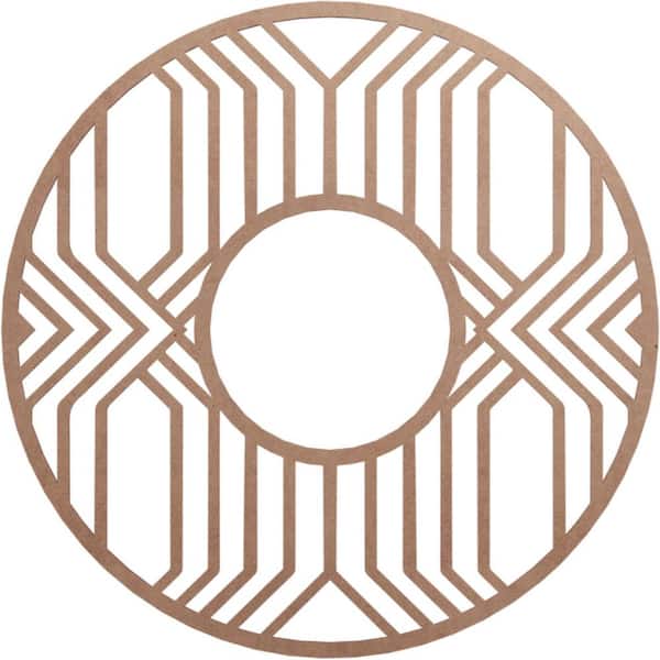 Ekena Millwork 34 in. x 12.5 in. x 0.25 in. Wood Medallion Moulding