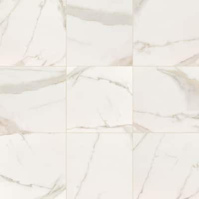 Calacatta Kofi White 35 in. x 35 in. Polished Porcelain Marble Look Floor and Wall Tile (612.36 sq. ft. /Pallet)