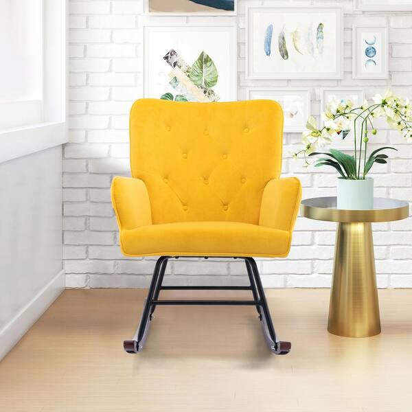 yellow chair upholstery