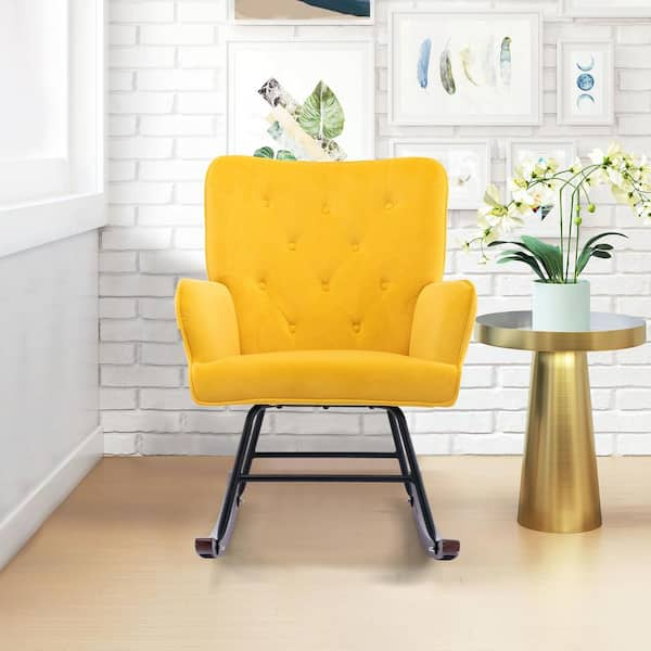 funky yellow armchair