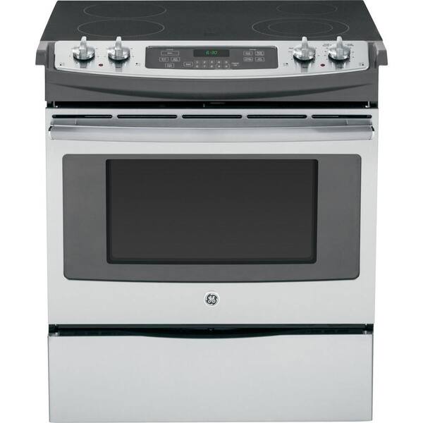 GE 4.4 cu. ft. Slide-In Electric Range with Self-Cleaning Oven in Stainless Steel