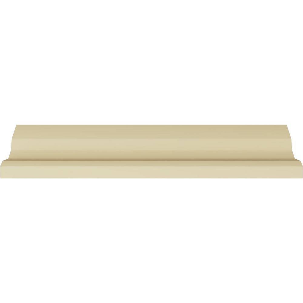 Primed White Polyurethane Beaded Rope Crown Moulding Sample