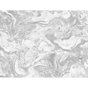 Luxe Haven Calcutta and Metallic Silver Faux Marble Peel and Stick Wallpaper (Covers 40.5 sq. ft.)