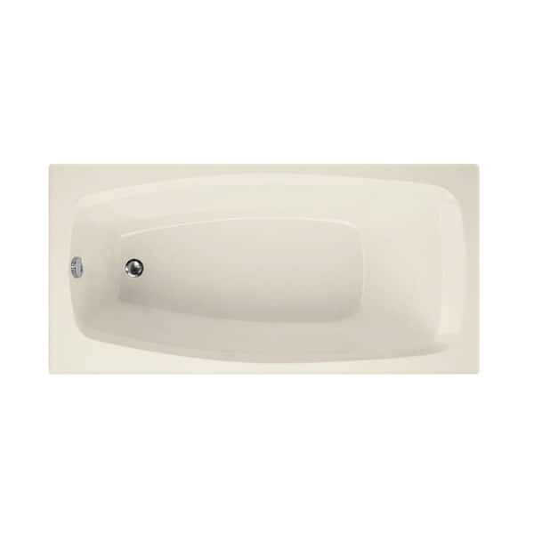Hydro Systems Carmel 5 ft. Acrylic Drop-in Rectangular Reversible Drain Bathtub in Biscuit