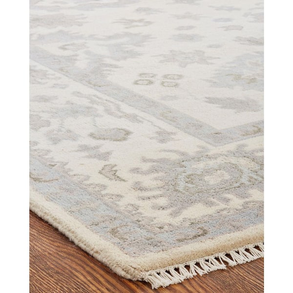 Umbria 8 ft. x 11 ft. Ivory/Ivory Abstract Washable Area Rug