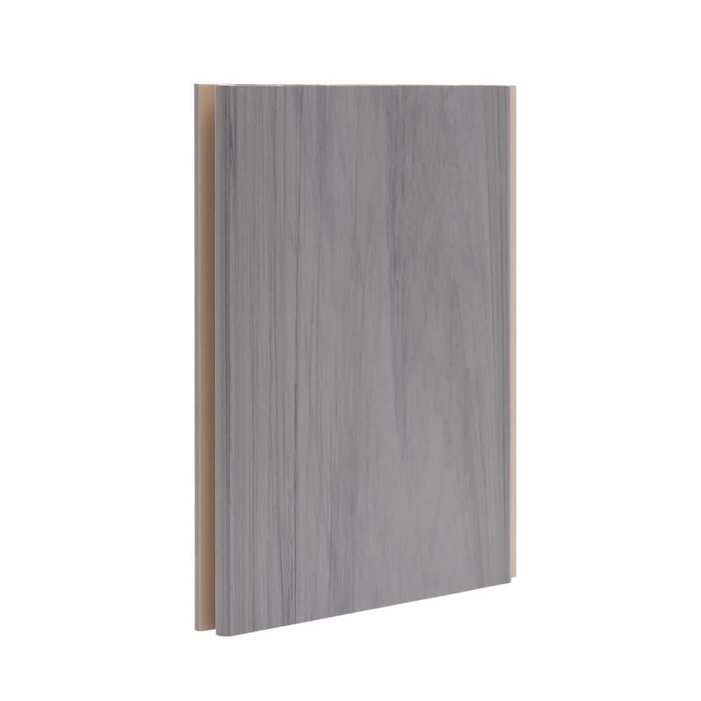8.4 in. x 6 in. Board on Board Flat Framed Woodgrain Hazy Gray Vinyl Fence Infill Board Sample price history on PriceWatchPro