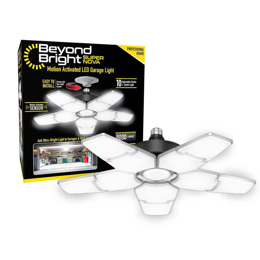 BEYOND BRIGHT 40-Watt Motion-Activated LED Garage Light with 10