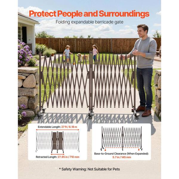SKYSHALO Double Expandable Safety Barricade 322.05 in. W x 46.85