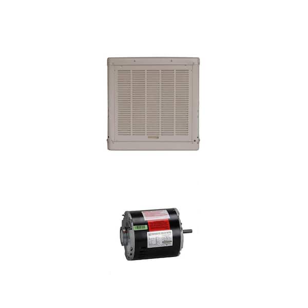 4900 CFM Evaporative Cooler for 1800 sq. ft. (Motor Not Included) and 2-Speed 1/2 HP Motor Combo