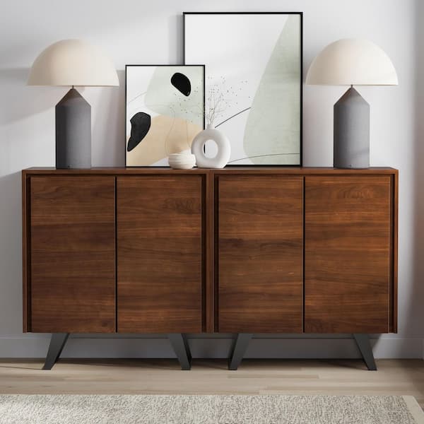 Lowry 42 in. Walnut Storage Cabinet (Set of 2)