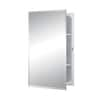 JENSEN R781045 16X26 Recess Mount Plastic Body Medicine Cabinet With A  Stainless Steel Frame And 3