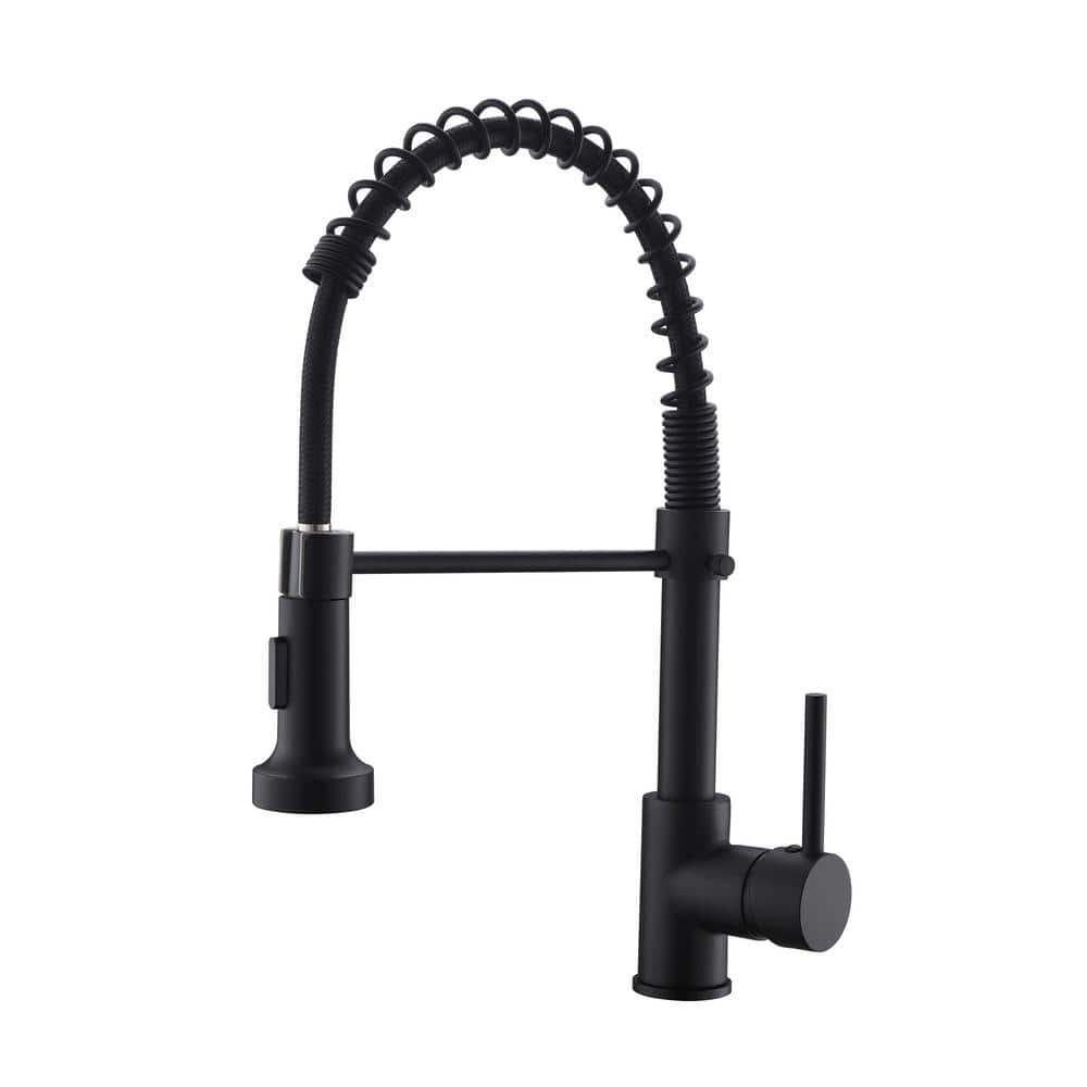 Single Handle Pull Down Sprayer Kitchen Faucet with 2-Functions Pull Out Spray in Black price history on PriceWatchPro