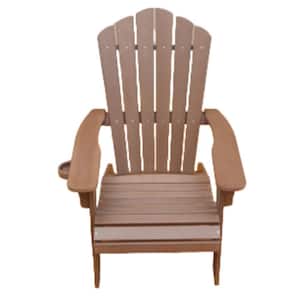 Patio Outdoor Polystyrene Brown Oversized Adirondack Chair