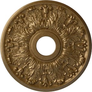 1-1/8 in. x 16-1/2 in. x 16-1/2 in. Polyurethane Apollo Ceiling Medallion, Pale Gold