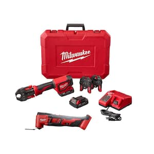 Spring Loaded Alignment Tool Milwaukee M18 18V Lithium-Ion Cordless Short Throw PEX Press Tool Kit ...
