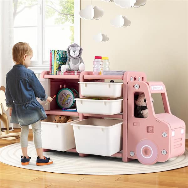 Costway Kids Toy Storage Organizer Toddler Playroom Furniture w