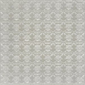 Chain Mail Eggshell White 2 ft. x 2 ft. Decorative Lay-in Tin Ceiling Tile (48 sq. ft./Case)