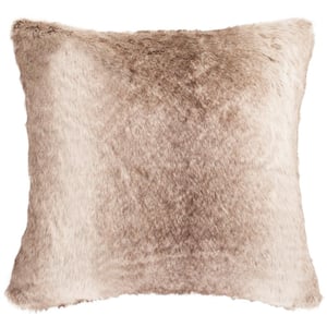 Luxe Sheen Coco 20 in. x 20 in. Throw Pillow
