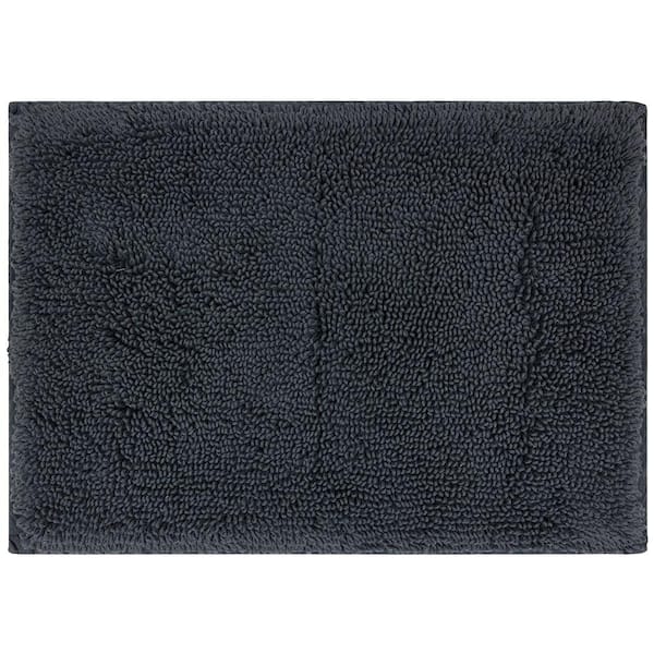 Mohawk Home Classic Cotton ll Charcoal 27 in. x 45 in. Gray Cotton Machine Washable Bath Mat