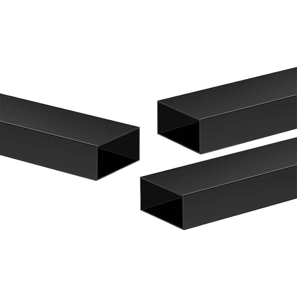Rectangular 72 in.x 2 in. Matte Black Stainless Steel Stair Railing Kit 3 Pack w/ Nylon End Caps for Indoor Outdoor Use price history on PriceWatchPro