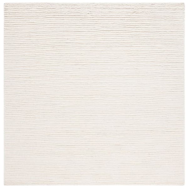 SAFAVIEH Casablanca Ivory 4 ft. x 4 ft. Marle Striped Square Area