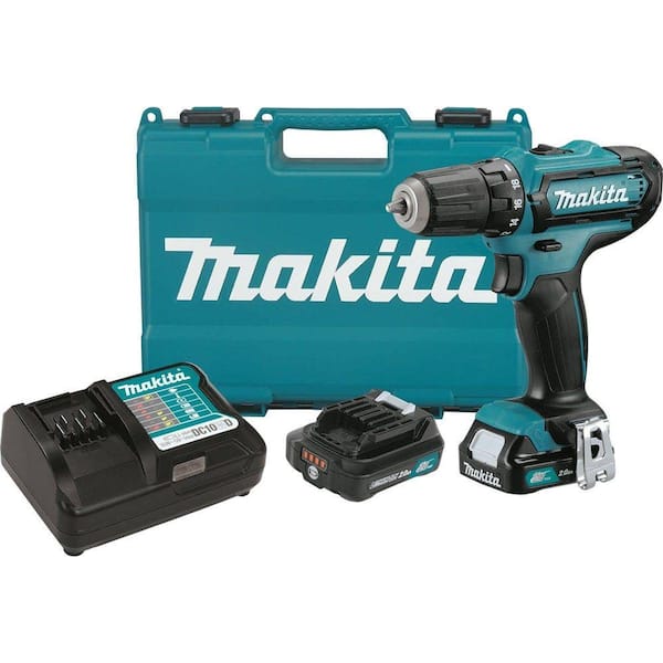 Makita 12-Volt Max CXT Lithium-Ion Cordless 3/8 in. Driver Drill Kit with (2) Batteries (2.0 Ah), Charger and Hard Case