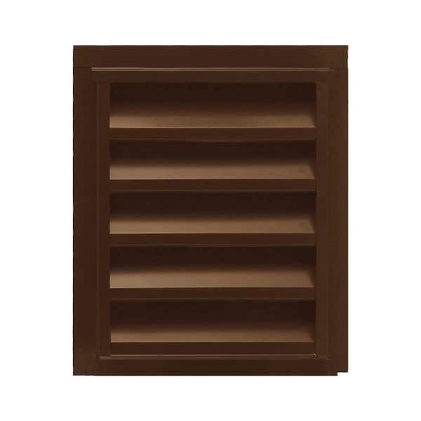 Gibraltar Building Products 12 in. x 18 in. Rectangular Brown/Tan Galvanized Steel Built-in Screen Gable Louver Vent