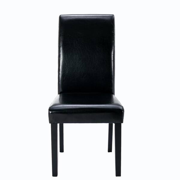 straight back leather dining chairs