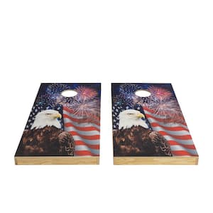 Patriotic Wood Cornhole Set