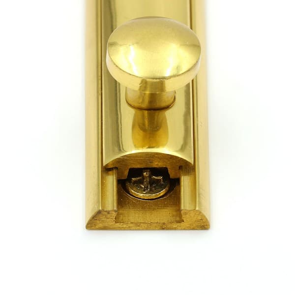 585 14金メッキ✨カフス ゴールドスウィヴル式 直線 スティック T字留め具 Prime-Line Surface Bolt, 4 in., Solid Brass Construction, Polished